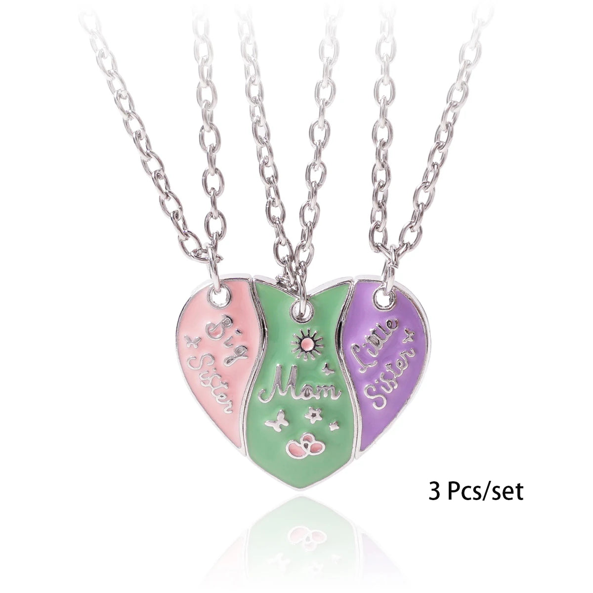 3 Pcs/set Best Friends Pendant Necklace For Woman Magnetic Adjustable Rainbow Daisy L lifestyle view