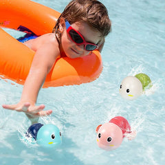 Baby Bath Toys Bathing Cute Swimming Turtle Whale Pool Beach Classic Chain Clockwork W close-up view
