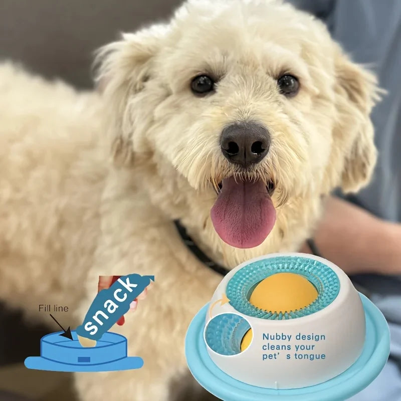 Pet Lick Mat Yogurt Licking Plate Slow Feeder for Dogs & Cats - Interactive Snack Bow alternate view