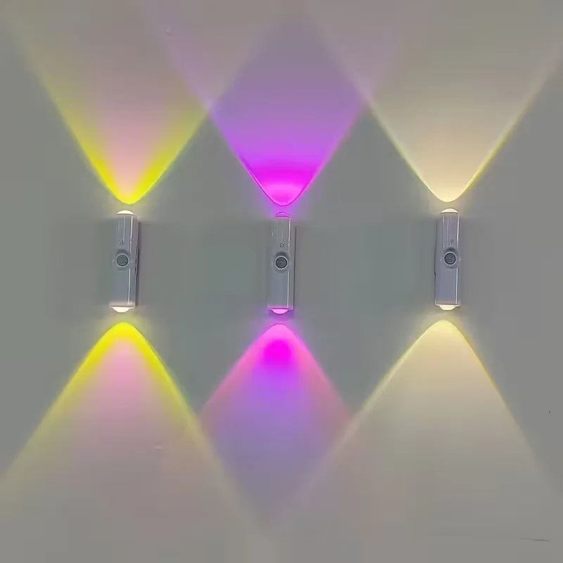 Rechargeable Motion Sensor RGB Night Light | Cat Eye Wall Lamp with 7-Color Changing & M detail view
