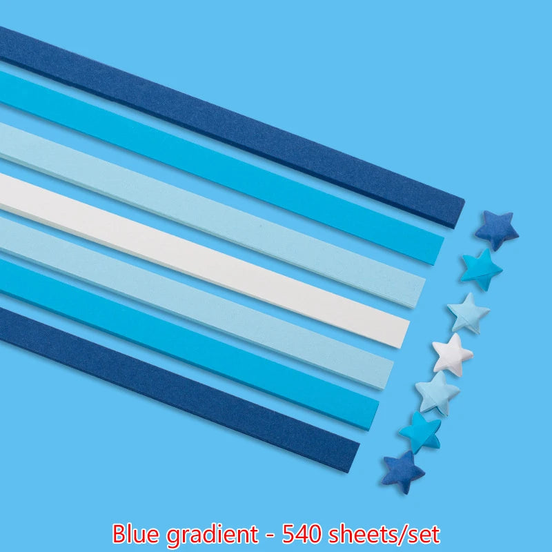 540 Sheets Origami Star Paper Strips | Colorful Lucky Star Folding Paper for DIY Craf lifestyle view