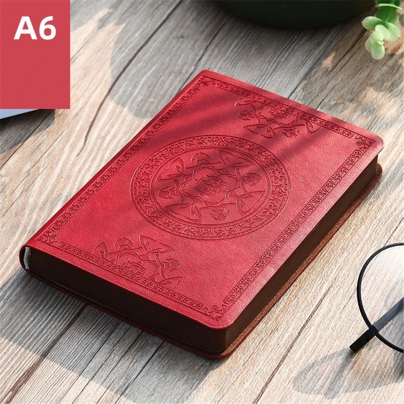 Vintage Leather Notebook – Portable Diary and Journal (A6 Size)