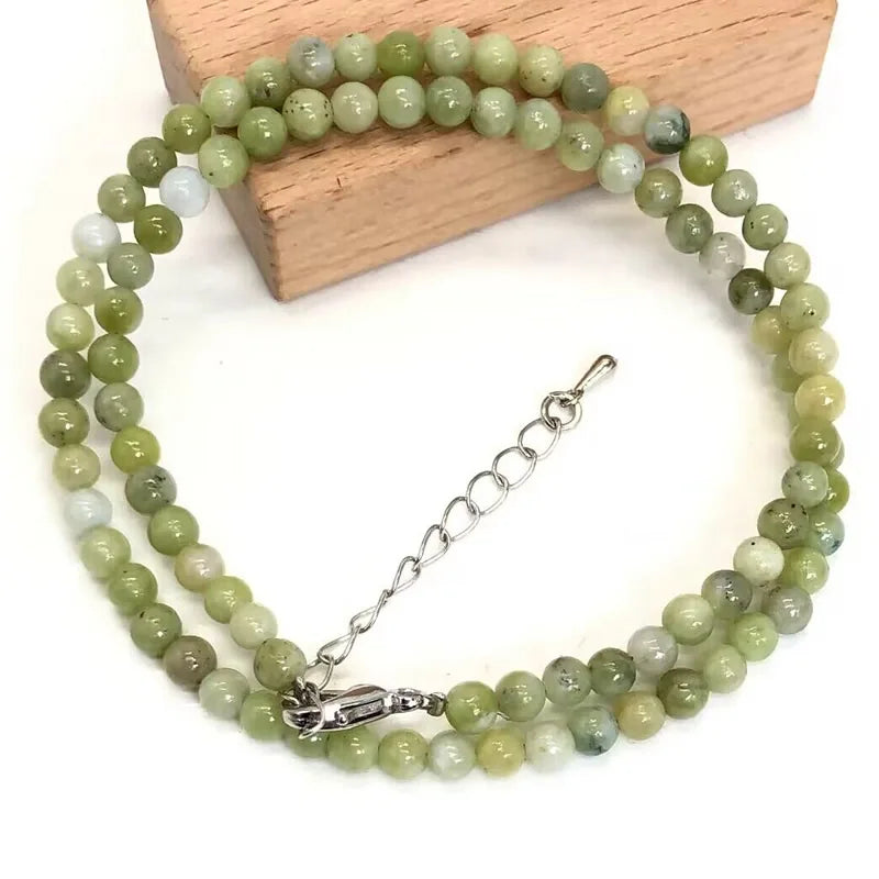4mm Natural Stone Choker Necklace | Bohemian Crystal Collar Jewelry for Women