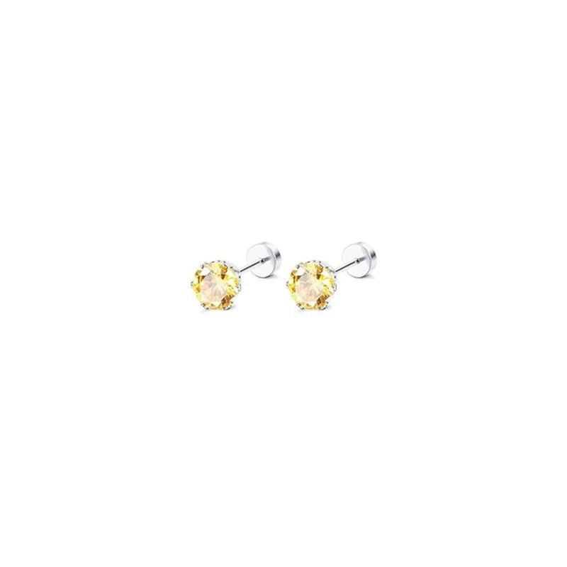 2pcs 20G Hypoallergenic Stud Earrings for Women Men, Stainless Steel Flatback Earring lifestyle view