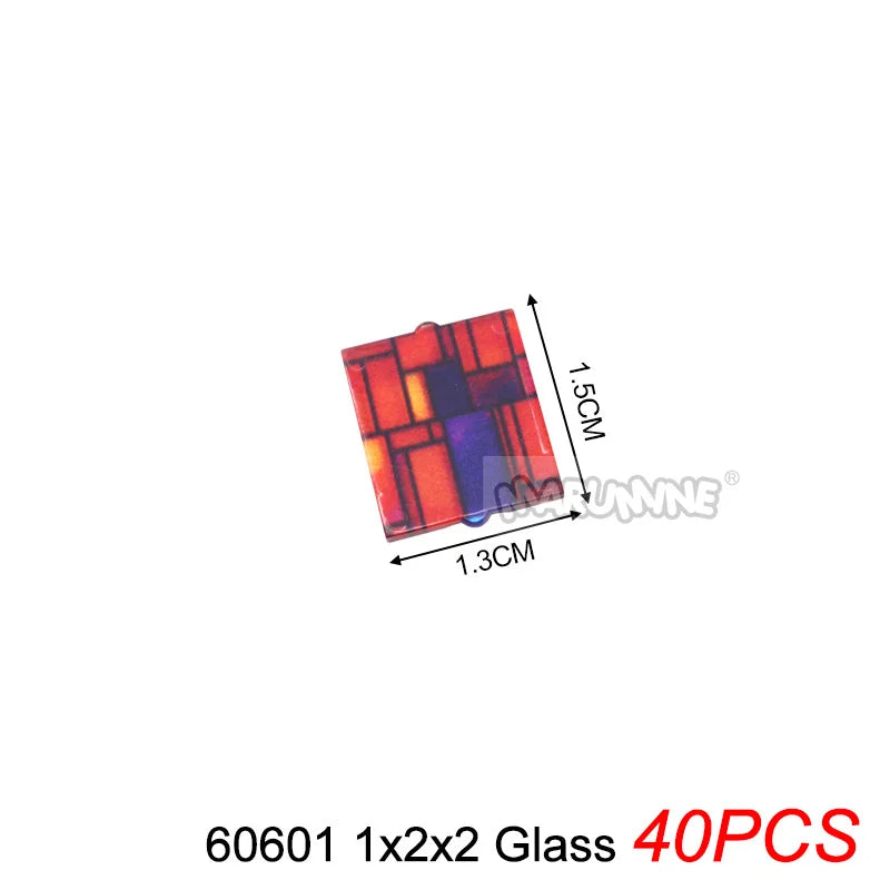 Marumine Window and Door Building Blocks | Compatible City House Parts Set close-up view