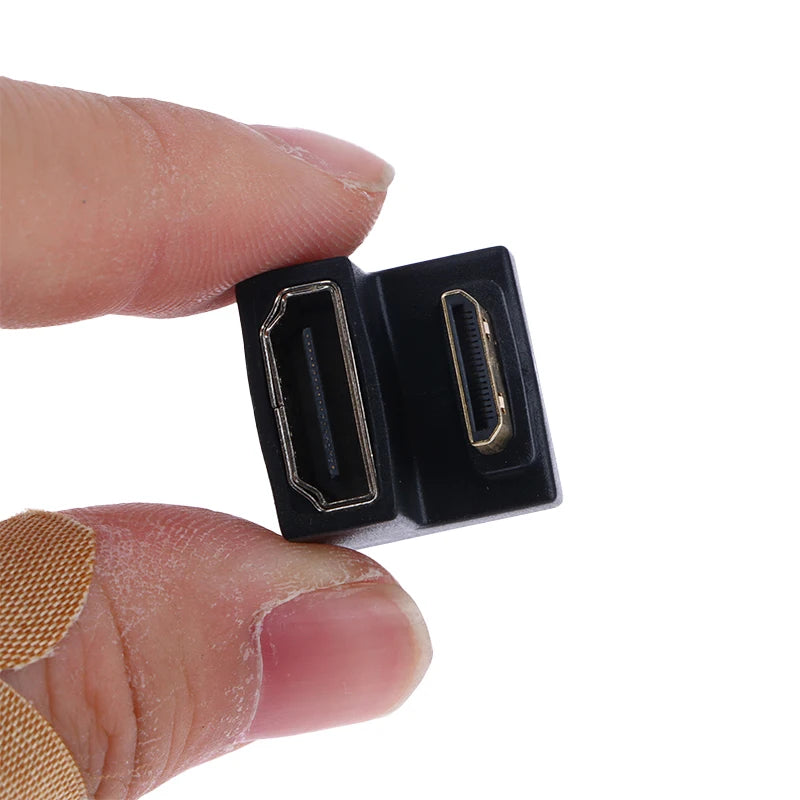 **1PC HDMI-Compatible Adapter 360 Degree Angled U-shaped L Converter Mini HD Male to lifestyle view