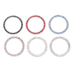 Car Start Switch Button Auto Decorative Diamond Stickers Rhinestone Ring Circle Trims Protective Cover Car Accessories Interior