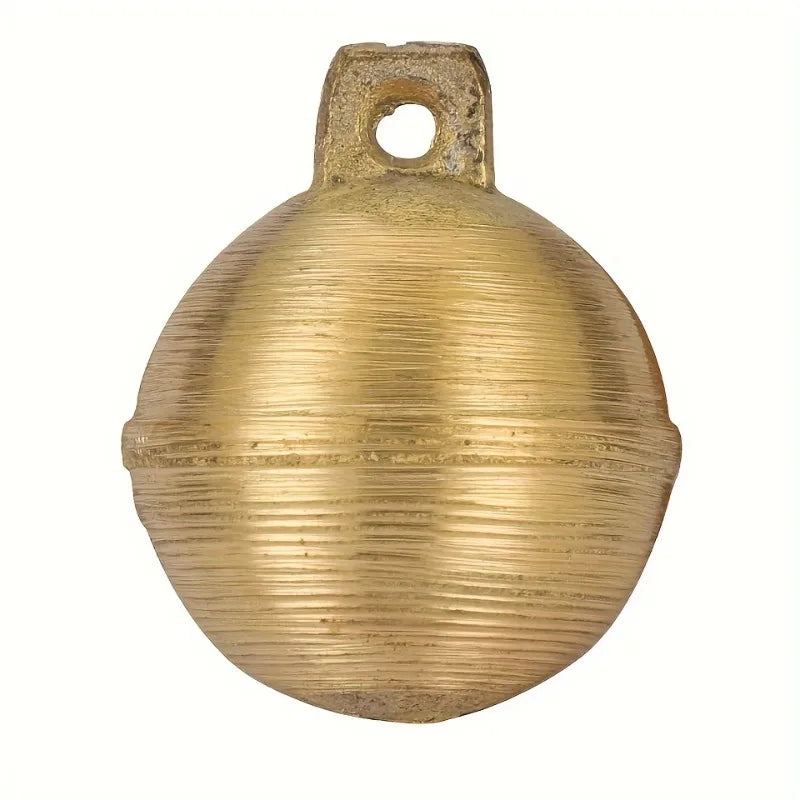 Vintage Brass Livestock Bell | Loud Retro Copper Bell for Cattle, Sheep, Horses additional angle