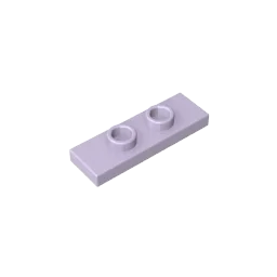 Gobricks GDS-1504 Plate, Modified 1 x 3 with 2 Studs (Double Jumper) | Compatible Bui alternate view