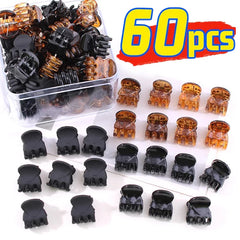 10/60pcs Mini Hair Claw Clips for Women Girls Korean Small Black Transparent Plastic Clips Hairpin Kids Hair Styling Accessories