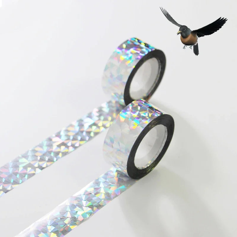 2 Rolls Bird Scare Reflective Tape | Double Sided Visual Deterrent additional angle