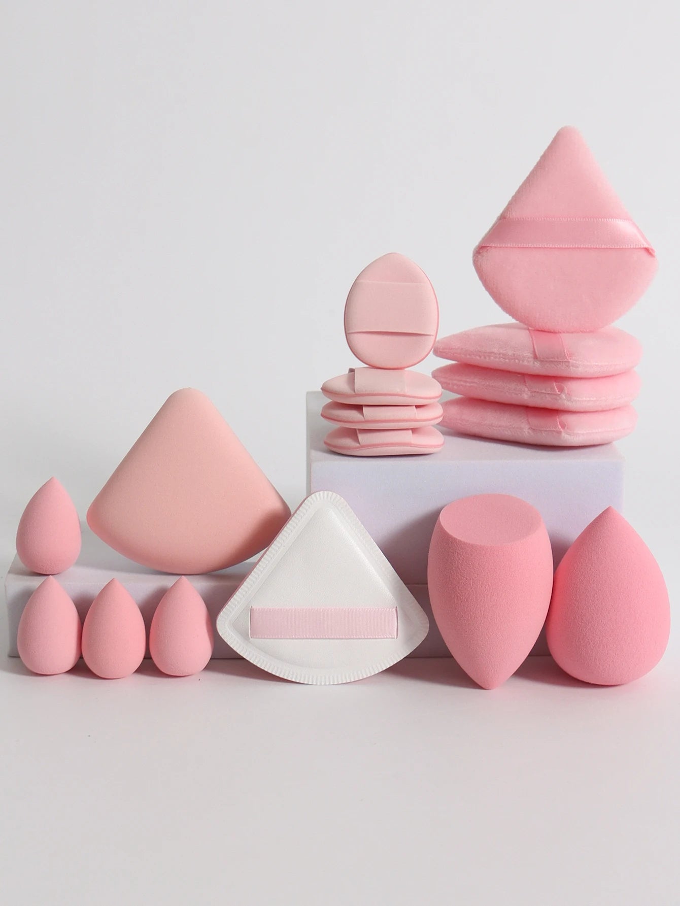 Cat Powder Cotton Candy 16-Piece Makeup Sponge Set | Soft Polyurethane Cosmetic Puf additional angle
