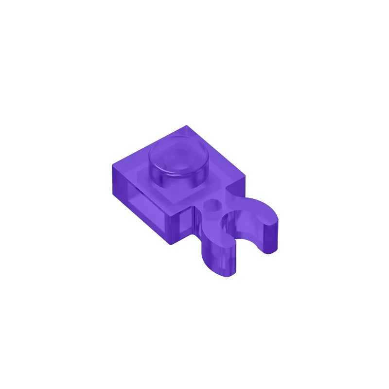 Gobrick GDS-814 PLATE 1X1 W. HOLDER | Building Block for DIY Creations close-up view