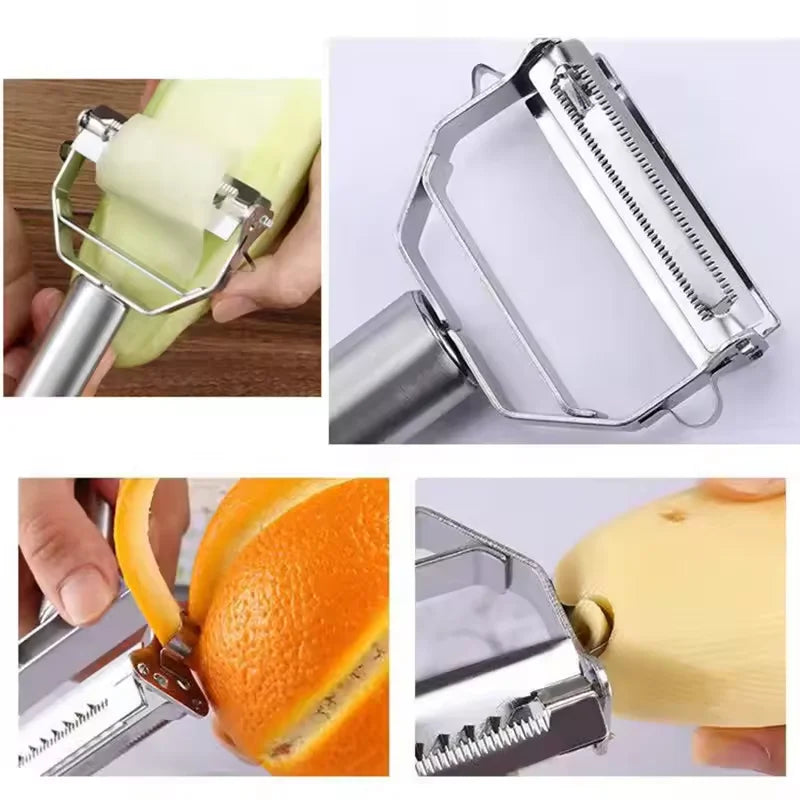 Stainless Steel Double-Head Vegetable Peeler | Multi-Function Kitchen Tool lifestyle view