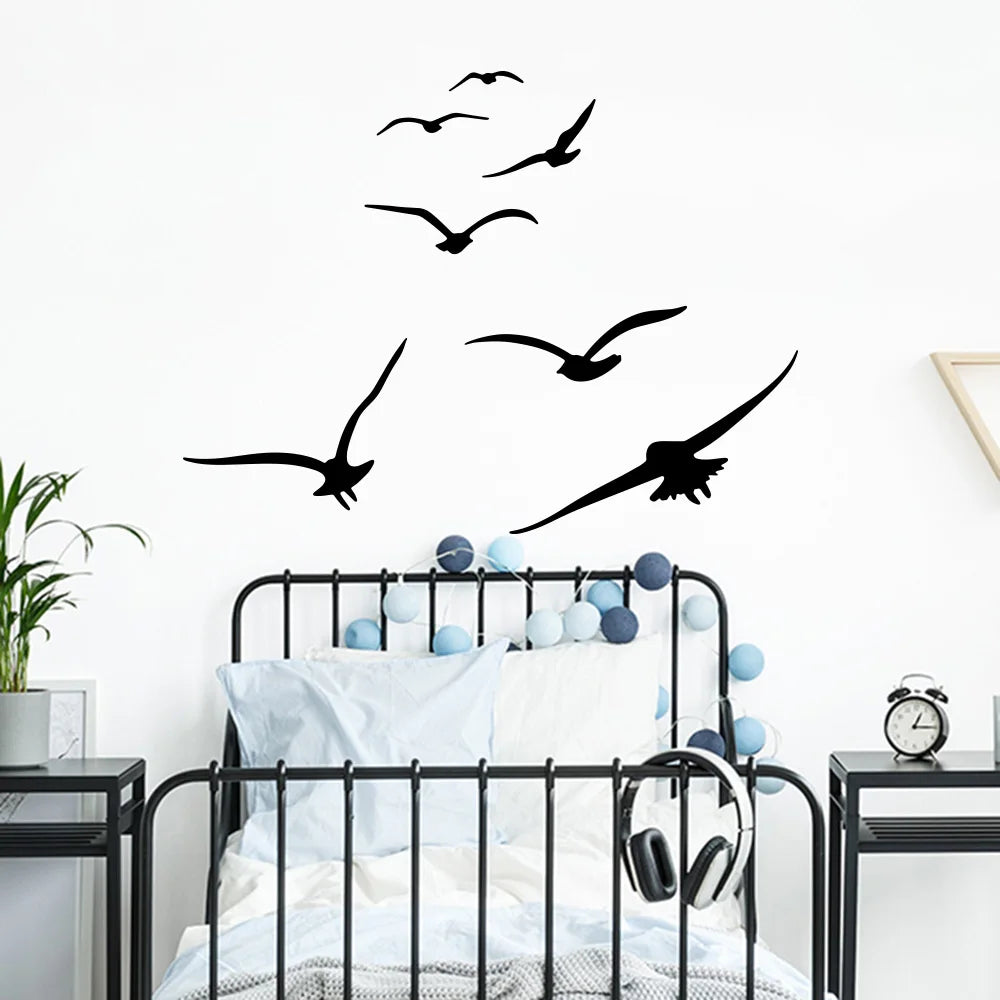 7Pcs Set of Seabirds Animal Wall Sticker Decal | Baby Nursery Playroom Bedroom Sea Oc alternate view