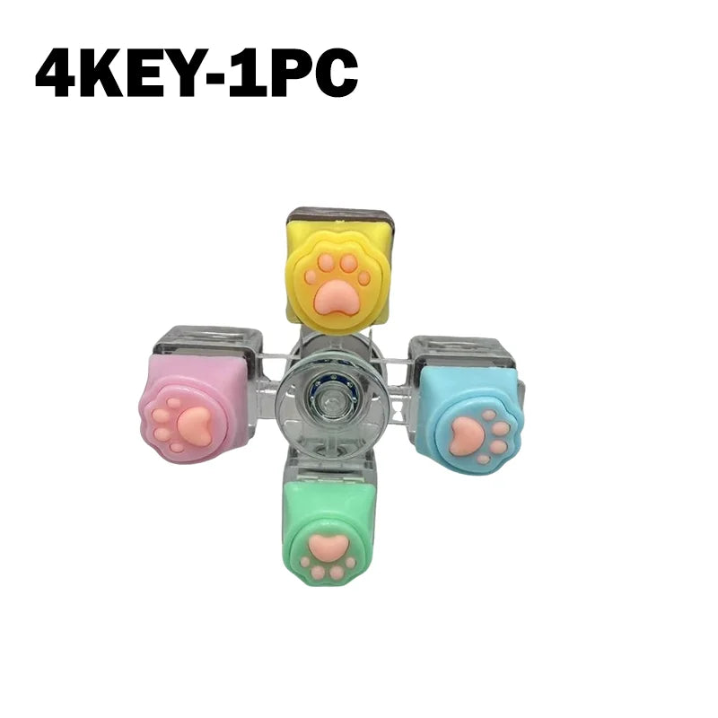 LED Light Keyboard Keychain Fidget Toy Clickable Button Stress Relief Portable Desk A alternate view