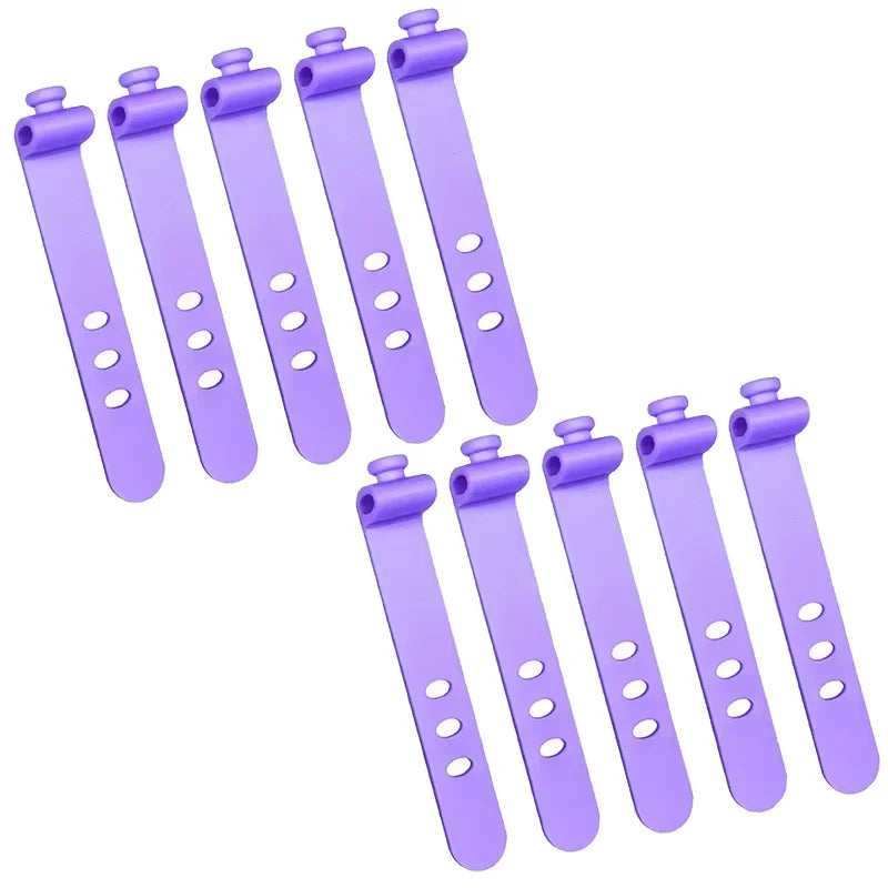 5/10pcs Cable Organizer Clip Strap Silicone Strap Line Storge Holder Cable Wire Wrap Org detail view