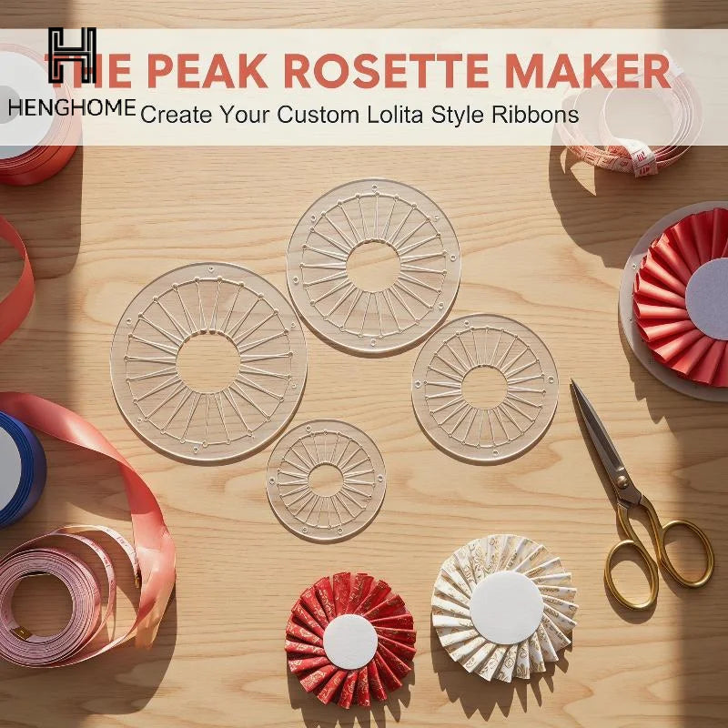 3Pcs 9/12/15CM Rosette Maker Patchwork Accessory For Beginners Ribbon Flower Folds Lolita Badge Maki