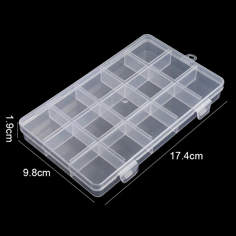 Jewelry Box Clear Plastic Organizer Box Empty Earring Storage Organizer Display Case for detail view