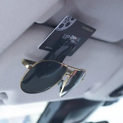 Car Sun Visor Glasses Clip Holder 2PCS Black detail view