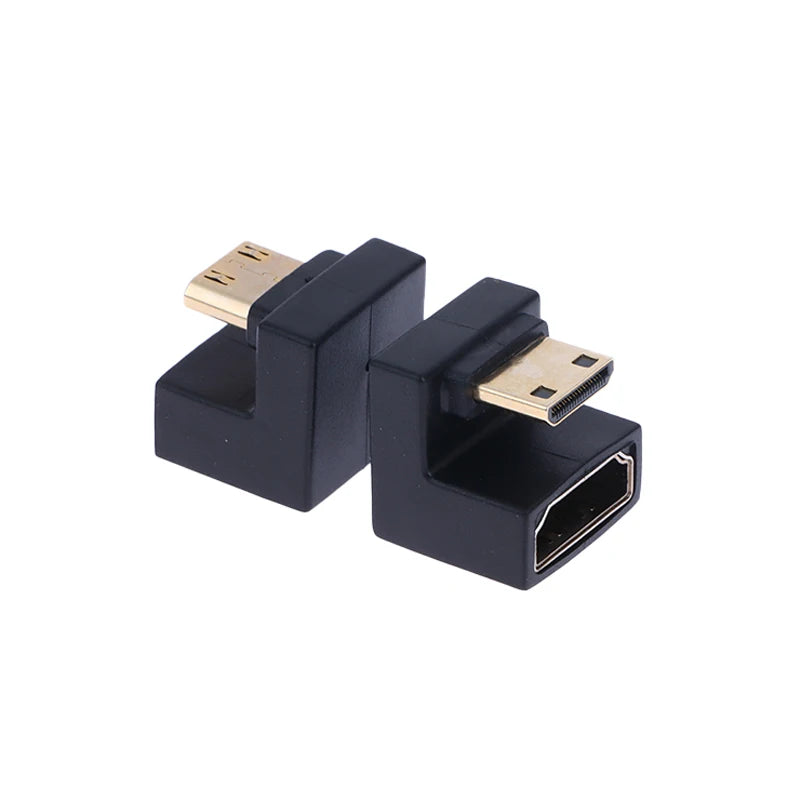 **1PC HDMI-Compatible Adapter 360 Degree Angled U-shaped L Converter Mini HD Male to H close-up view
