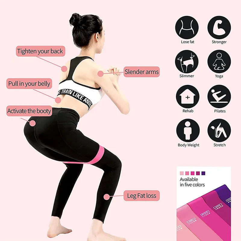 Resistance Loop Exercise Bands Set | 5 Levels Elastic Bands for Strength Training lifestyle view