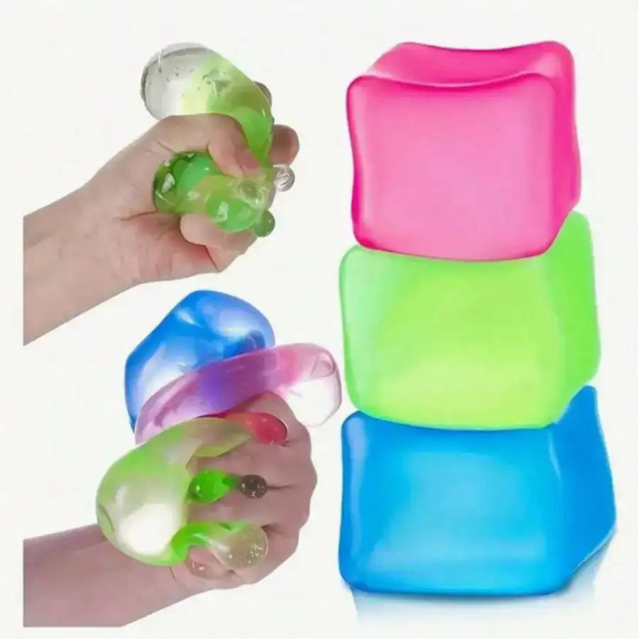 Ice Cube Stress Squeeze Toy | Sensory Fidget Toy for Relaxation and Focus