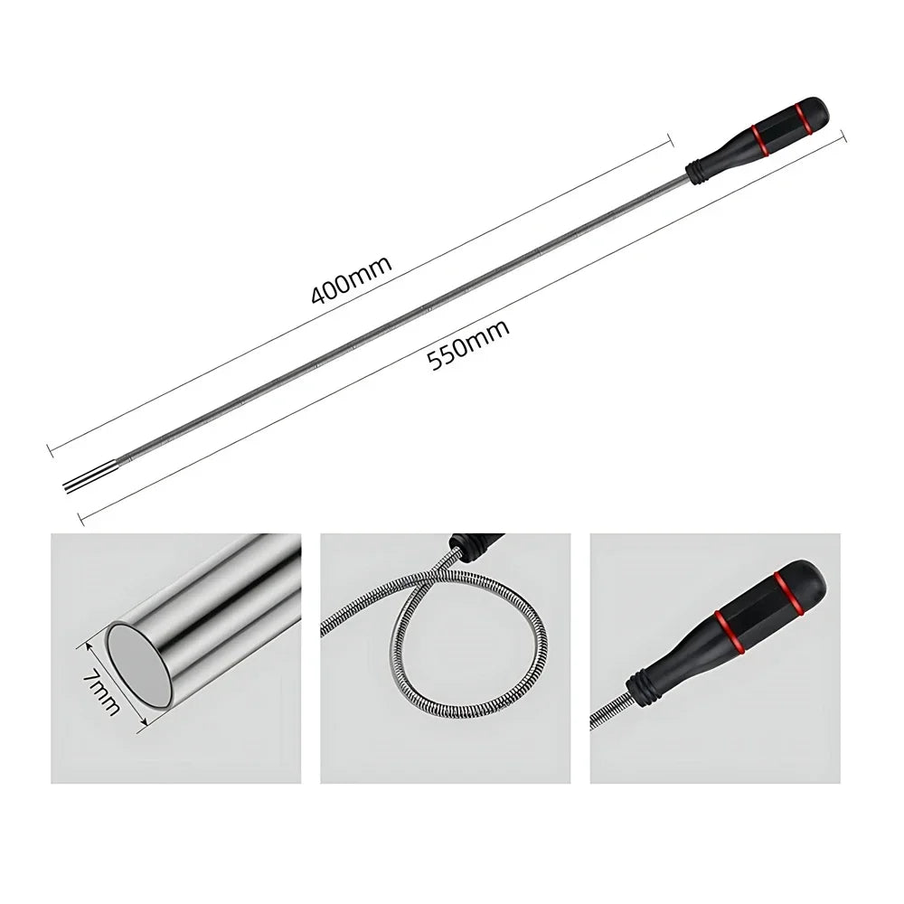 Telescopic Magnetic Pickup Tool | Extendable Magnet Rod for Dropped Screws and Bolts close-up view