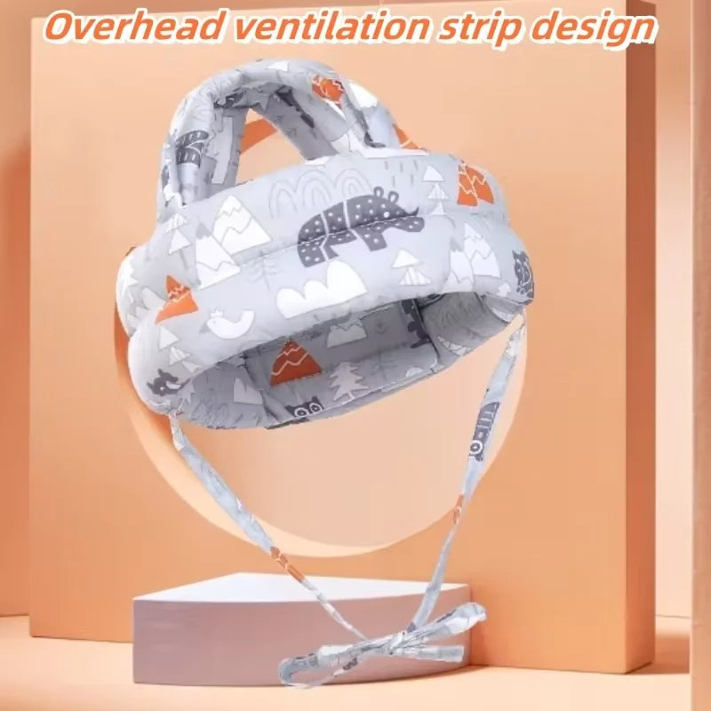 Baby Anti-Fall Hat | Toddler Protective Head Cap with Cute Cartoon Design alternate view