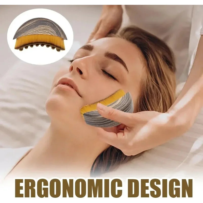 Lymphatic Contour Face Brush, Lymphatic Drainage Massager Facial Massager Face Chin Sk close-up view