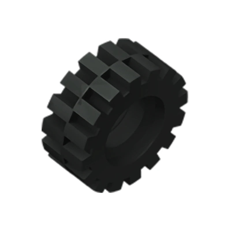 Gobricks GDS-1071 Tire 15mm D. x 6mm Offset Tread Small | Compatible Building Block W lifestyle view