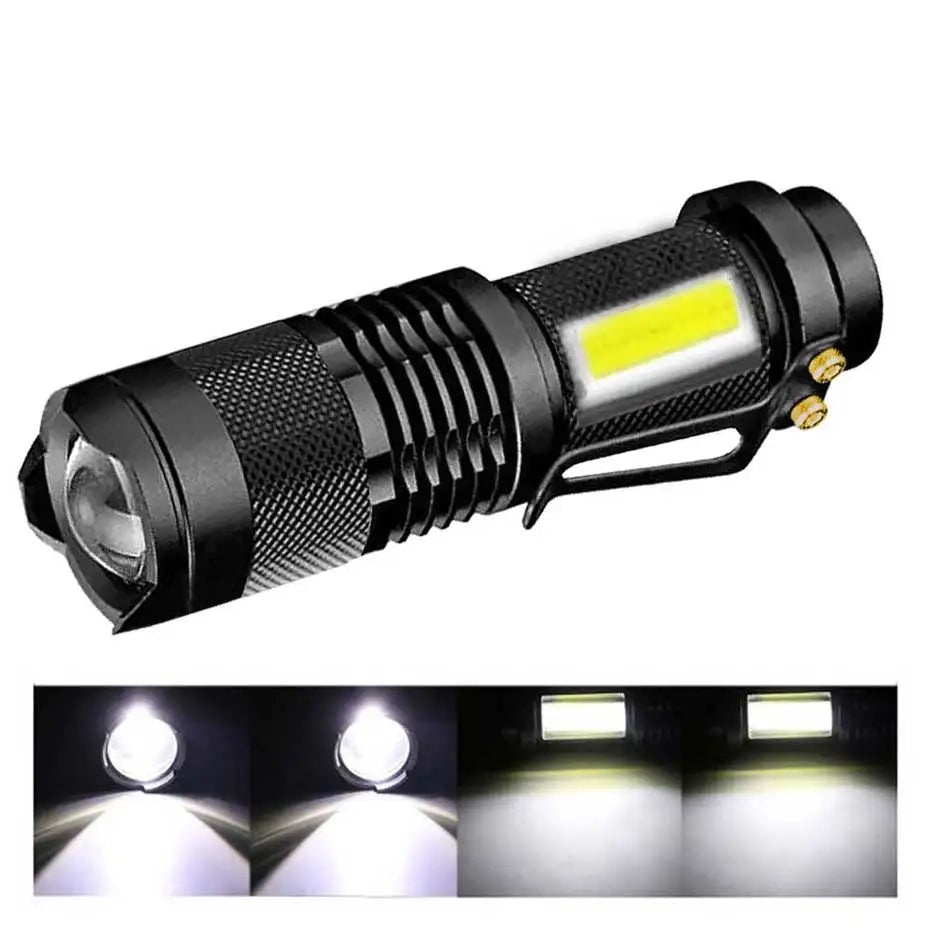 4 Modes Portable LED Flashlight | Zoomable Torch for Outdoor and Emergency Use alternate view