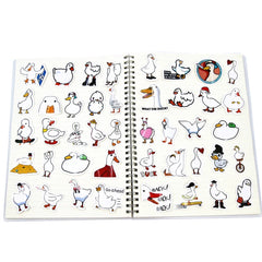 Kawaii Call Duck Stickers 10/50/100pcs | Cute Cartoon Decals for Kids DIY Laptop Scrap close-up view