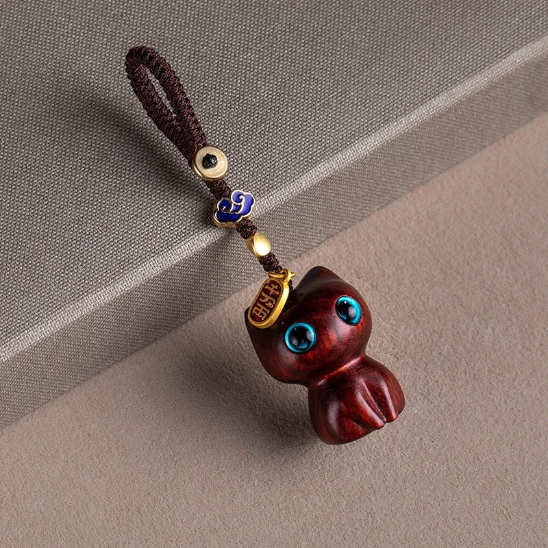 Sandalwood Scented Cat Keychain | Cute Phone Chain and Bag Pendant additional angle