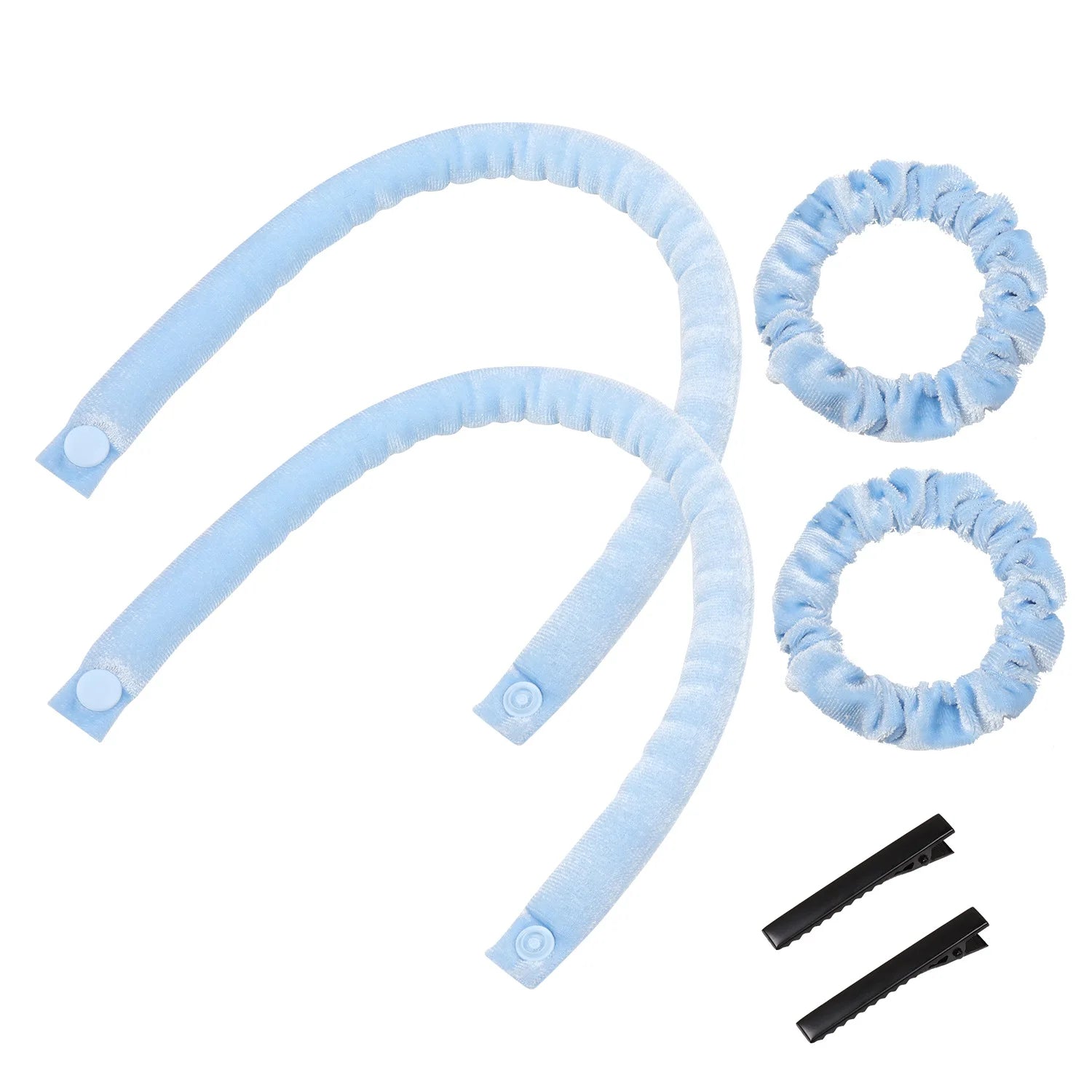 6Pcs Heatless Curling Rod Set No Heat Hair Curler Overnight Wave Maker Scrunchies Hai alternate view