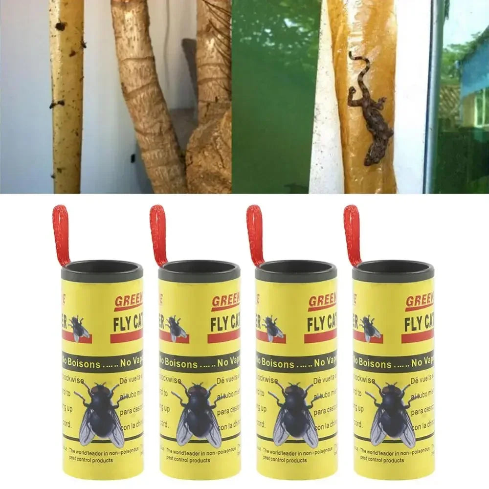 4Pcs/set Sticky Fly Ribbons Roll Double Sided Flies Paper Strips | Insect Bug Home Gl lifestyle view