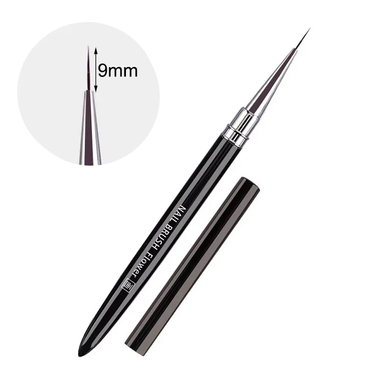Nail Art Brush Metal Handle Phototherapy Acrylic UV Gel Brush Nails Extension Builder alternate view