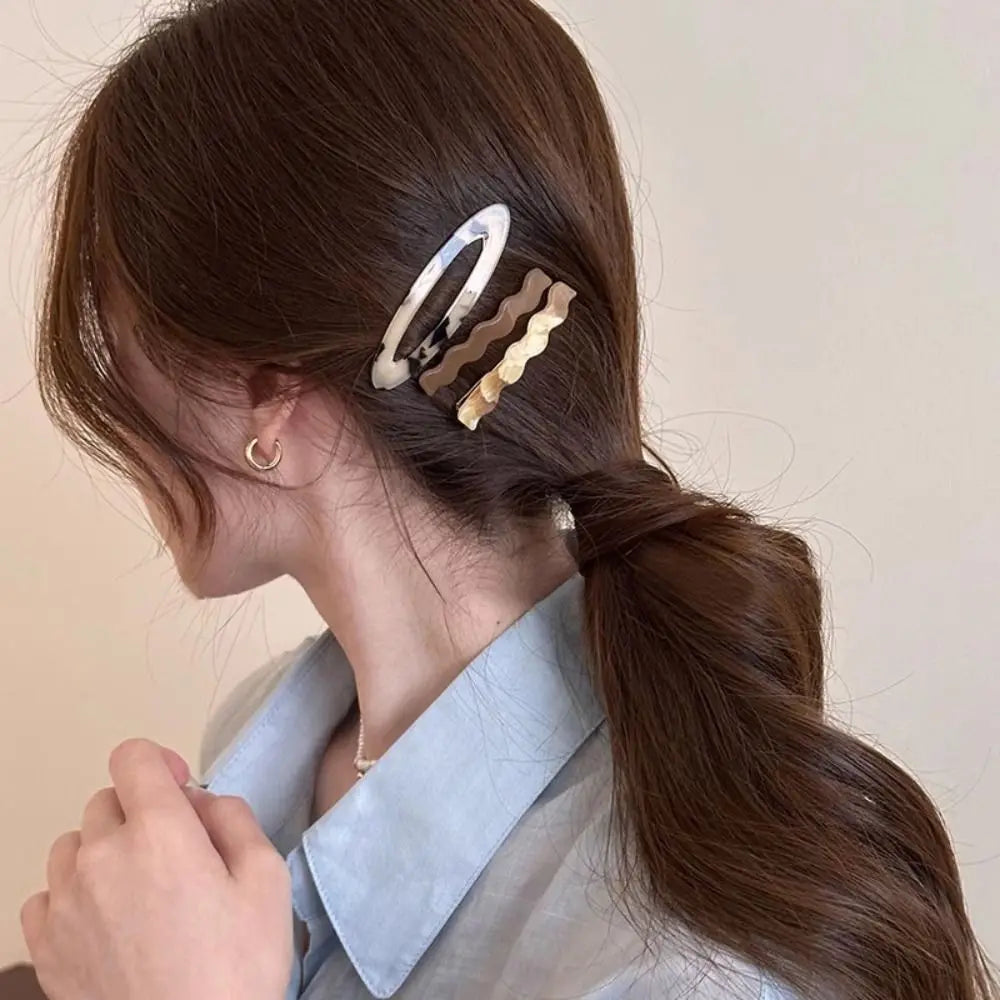 Creative Alloy Acetate Hairpin Set Duckbill Clip Barrettes Cute Hair Clip Korean Styl alternate view