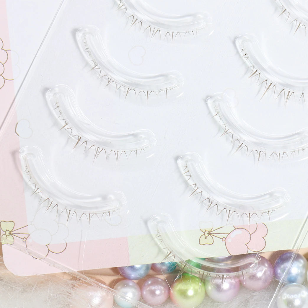 Menglu Natural Short Lower Lashes | Hand-Painted Style Fake Eyelashes detail view