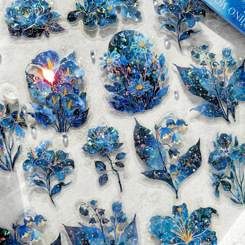 Mr. Paper 20pcs Floral Encounter PET Stickers | Botanical Theme Journal Decor lifestyle view