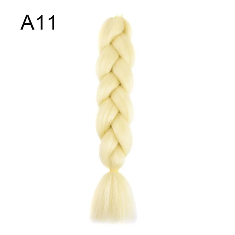 Synthetic Jumbo Braids Hair 24Inch Braiding Hair Extensions Ombre Fake Hair For Crochet detail view