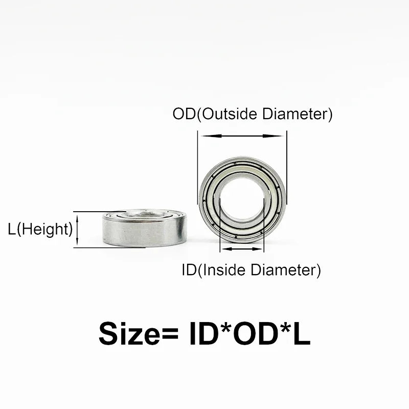 Small Bearing Inner Diameter 2mm 3mm 4mm 5mm 6mm 7mm 4x10x4 5x11x4 5x9x3 Miniature additional angle