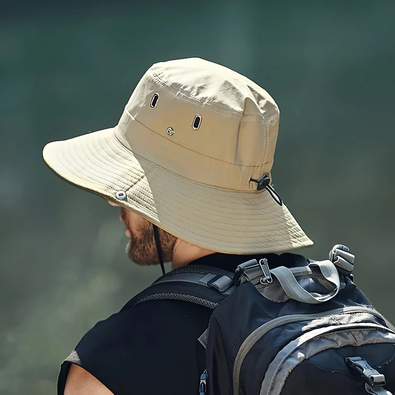 Solid Sun Protection Hat | Lightweight Outdoor Fisherman Cap additional angle