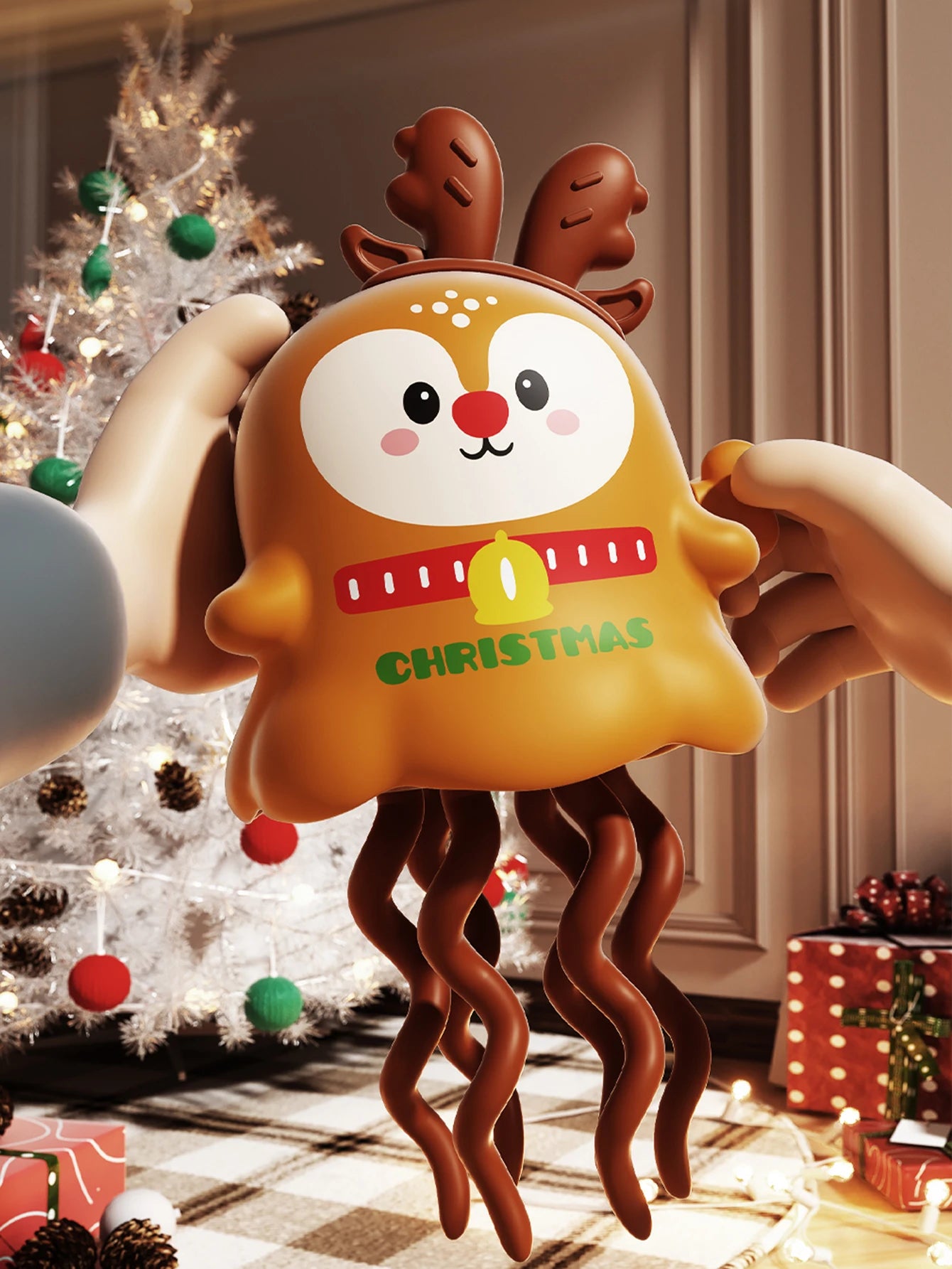1PCS Magical Dancing Christmas Snow Treasure or Elk Christmas Party Decoration Gift Ch close-up view