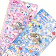 Cartoon Japanese 3D Crystal Relief Stickers Fashion Girls DIY Phone Water Cup Decoration Stickers Ki