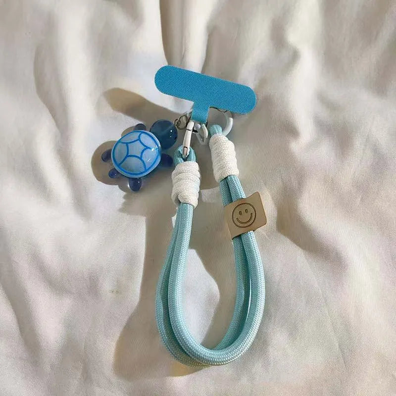 Universal Braided Mobile Phone Lanyard Strap Cartoon Turtle Hanging Key Chain Cord wi lifestyle view