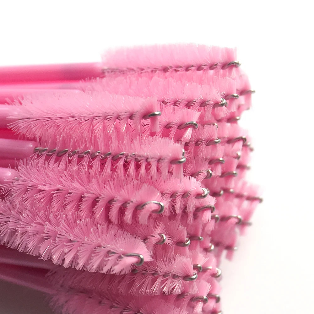 ANNAFRIS 50Pcs Eyelash Brush Soft Head Spiral Crystal Eyebrow Brush Lash Extension Bru close-up view