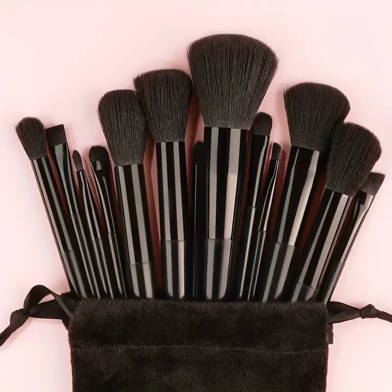 13-Piece Makeup Brush Set | Complete Eye Shadow, Concealer & Powder Brush Kit additional angle