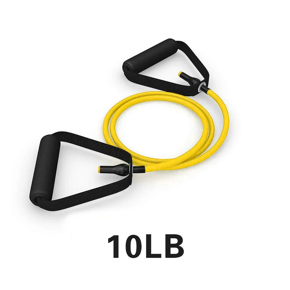 5 Level Resistance Band Set | Elastic Pull Rope with Handles for Home Strength Traini alternate view