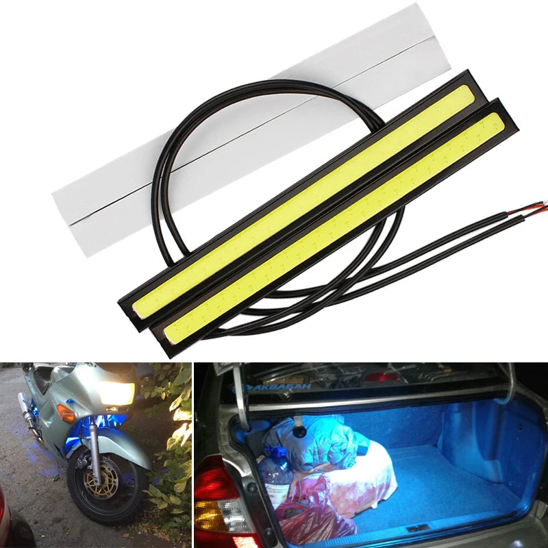 17cm Super Bright COB LED Fog Light Bulb | 12V 6500K Daytime Running Light Strip for Car detail view